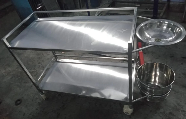 Stainless Steel Hospital Dressing Trolley