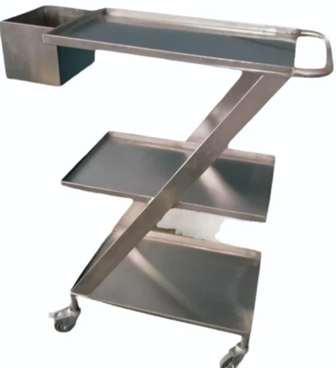 3 Shelves Stainless Steel Z Dressing Trolley